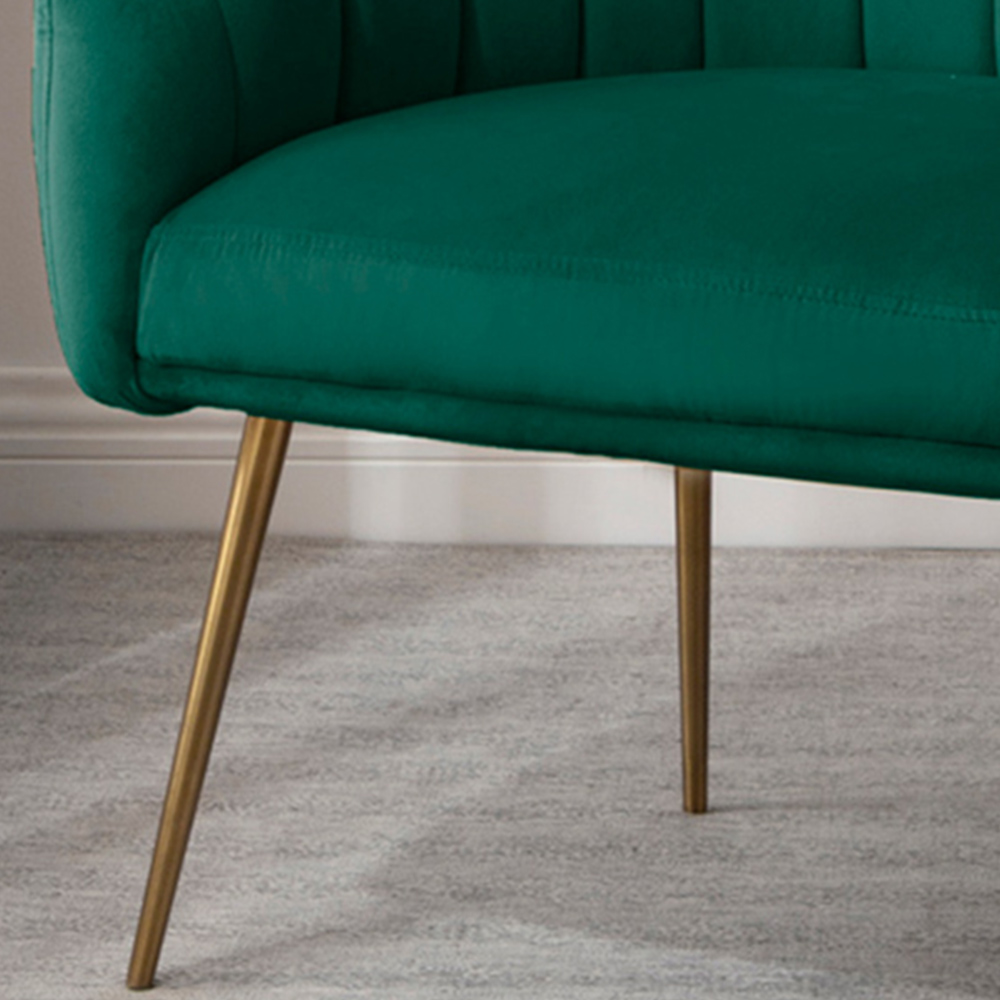 Artemis Home Helena Green Velvet Accent Chair Image 2
