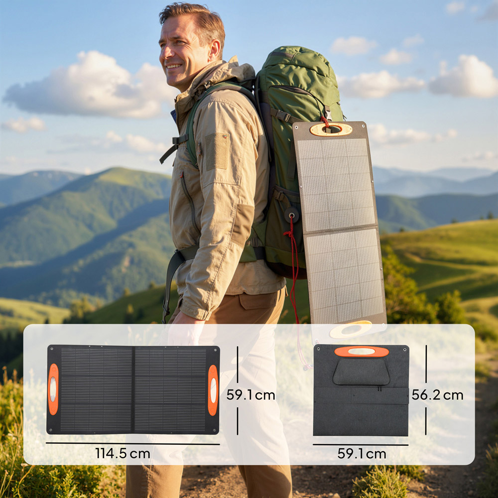 HOMCOM USB-A and USB-C Output Portable Solar Panel Charger 100W Image 9