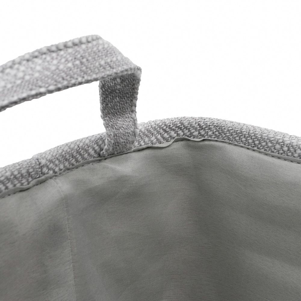 JVL Serena Light Grey Rectangular Storage Basket with Handles Image 6