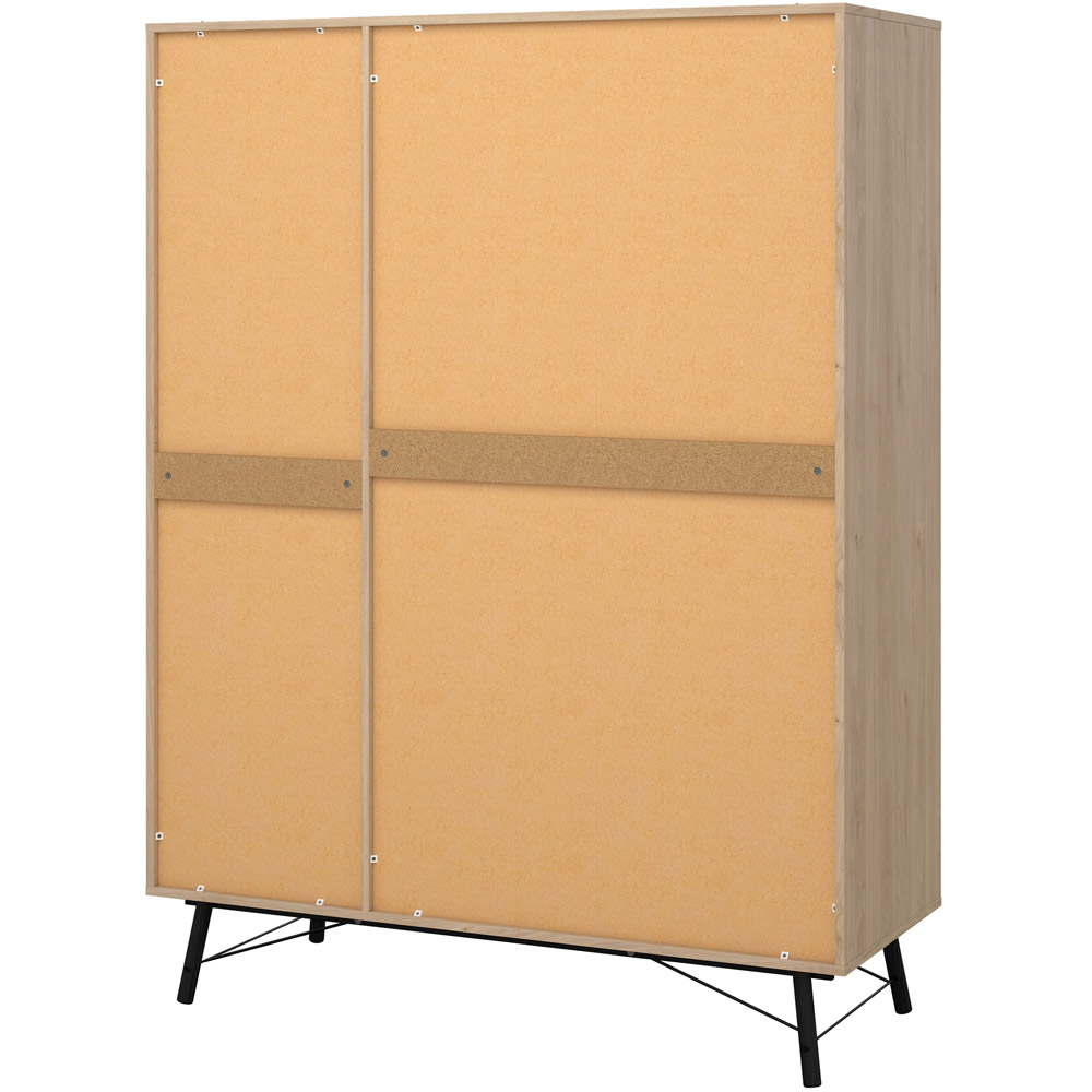Florence Ry 3 Door 3 Drawer Jackson Hickory Oak Wardrobe Image 5