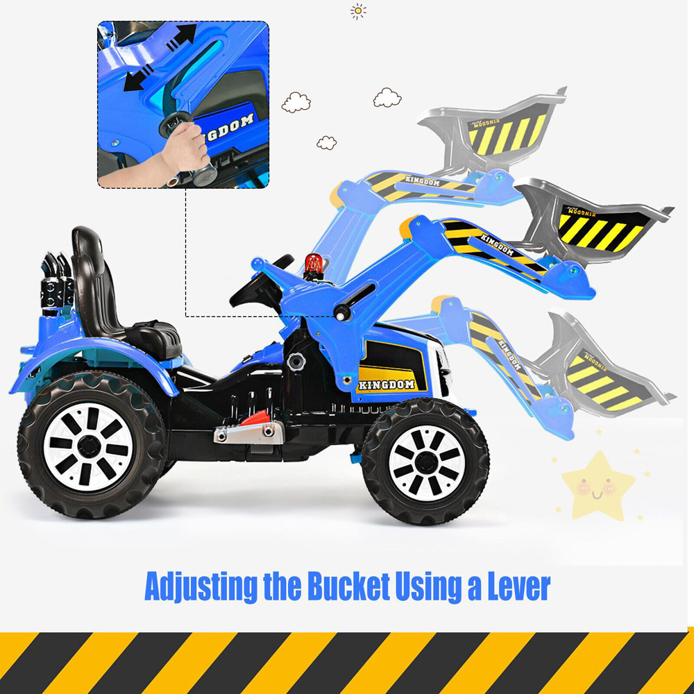 Costway Kids Blue Ride On Excavator Image 5