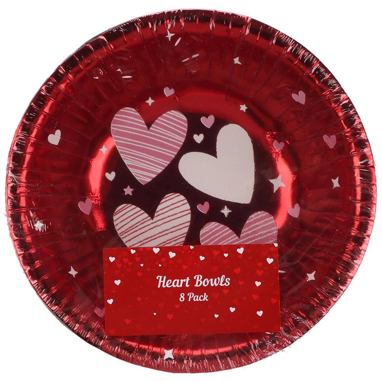 Pack of 8 Heart Bowls - Red Image 1