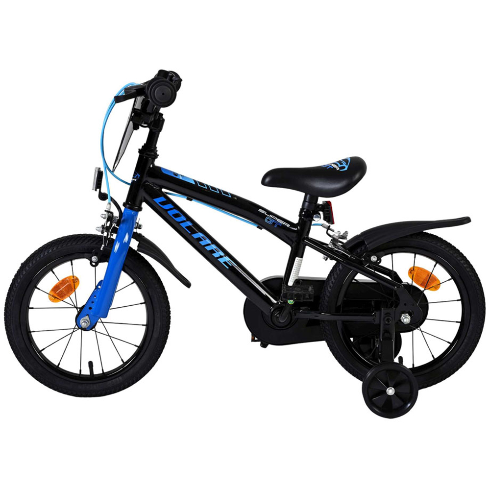 Volare Super GT Kids 14 inch Blue Bike with Stabilisers Image 5