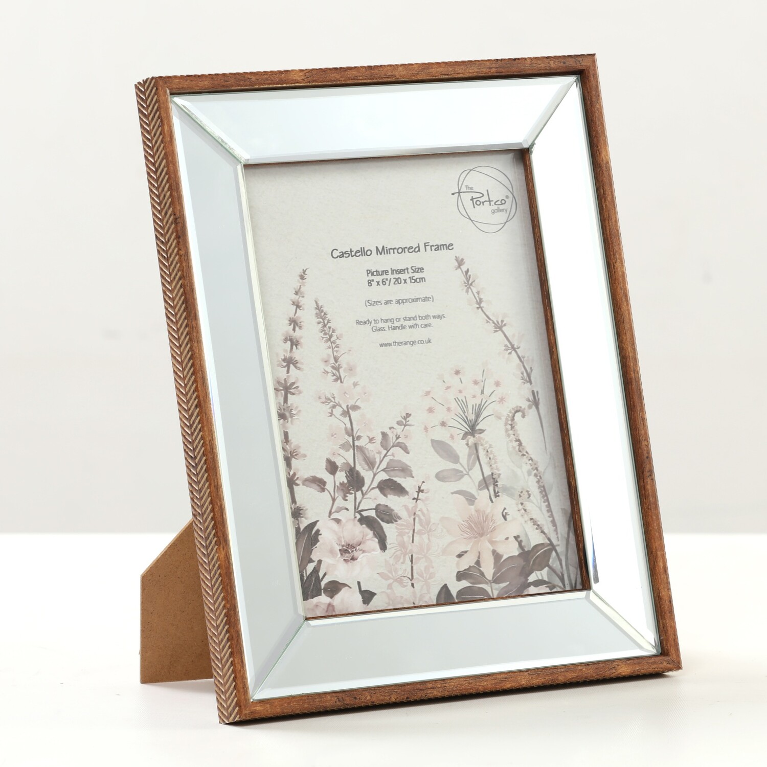 Castello Mirrored Frame - Brown / 8x6in Image 2
