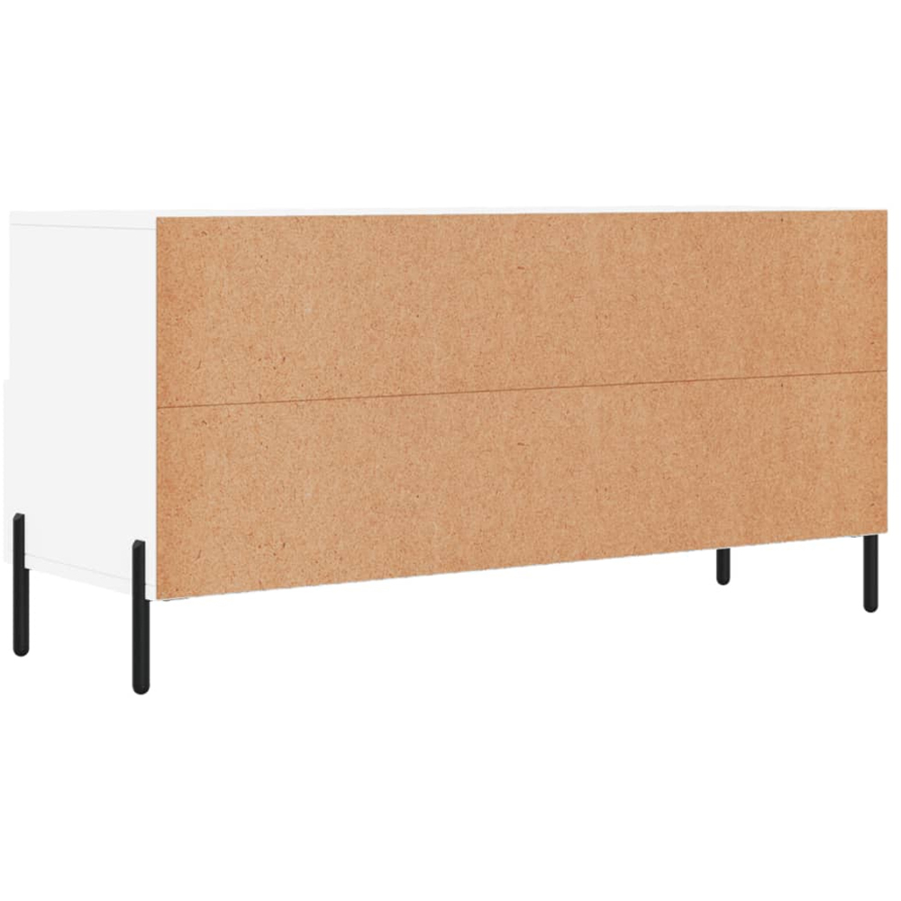vidaXL 3 Drawer 3 Shelf White TV Cabinet Image 8