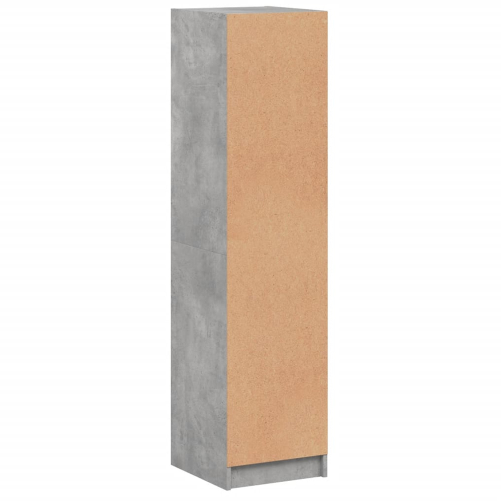vidaXL 2 Glass Door Concrete Grey Highboard Image 8