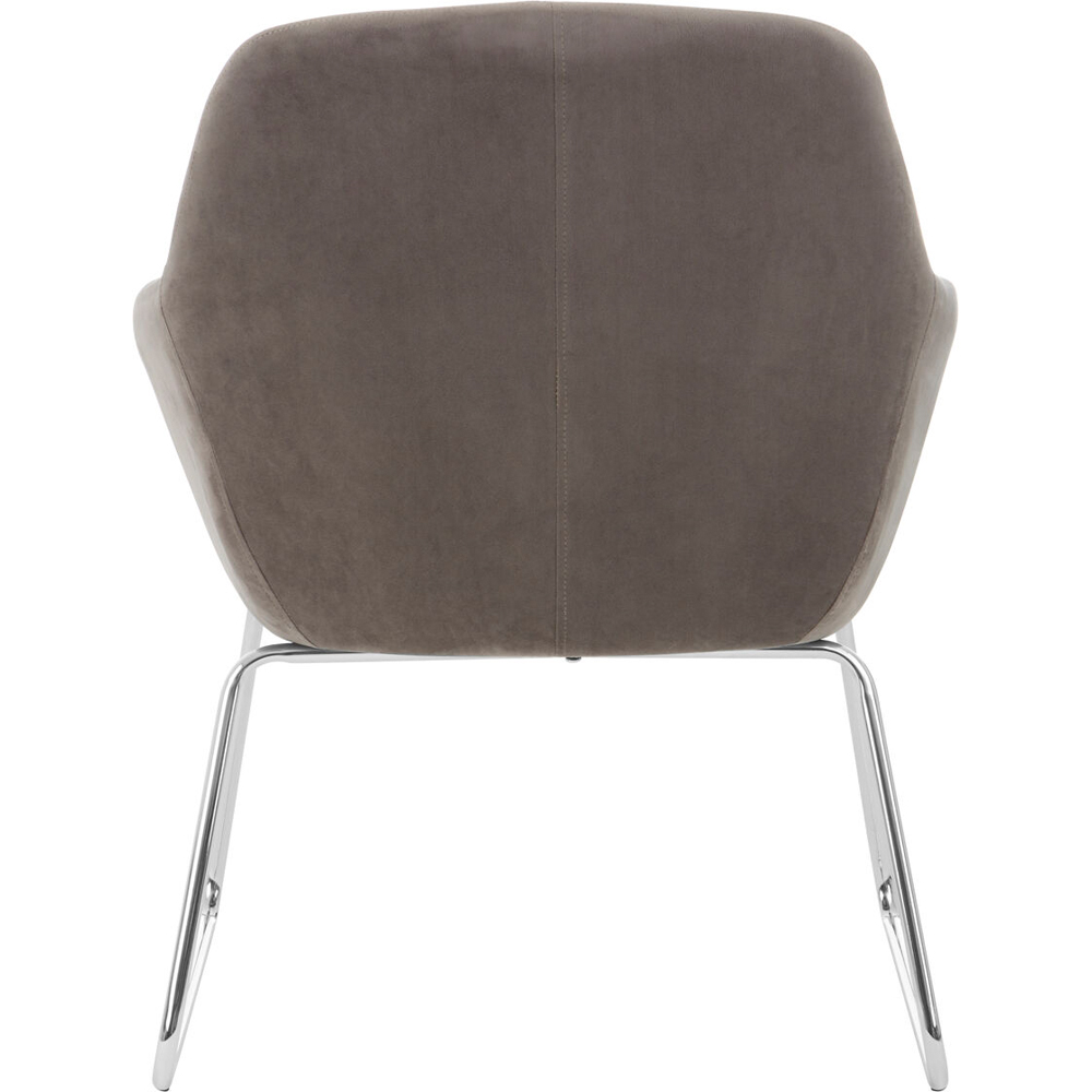 Premier Housewares Stockholm Chrome and Grey Velvet Dining Chair Image 4