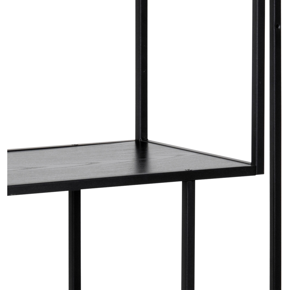 Florence Seaford 3 Shelf Black Metal Asymmetrical Bookcase Image 7