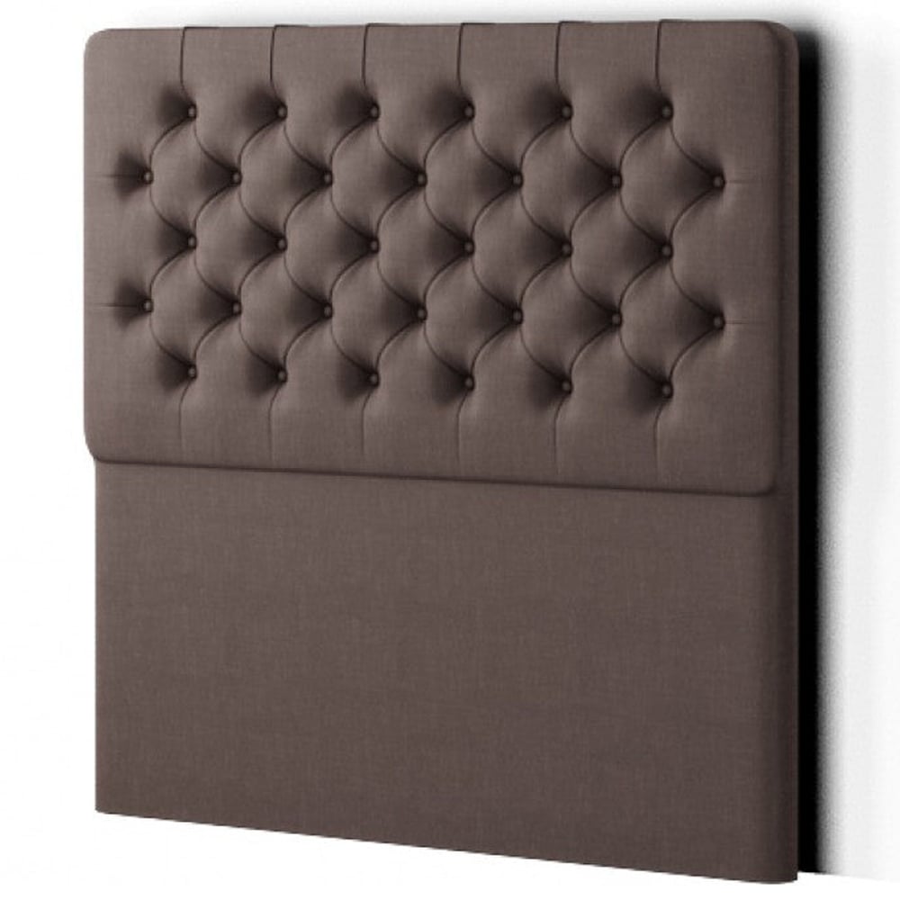 Eleganza Mary Chesterfield Super King Slate Malham Weave Floor Standing Headboard Image 2