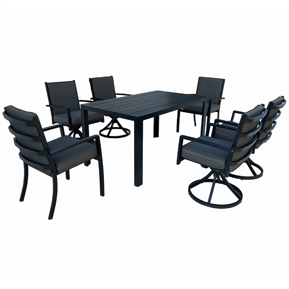 Furniture One 6 Seater Aluminium Garden Dining Set Image 3