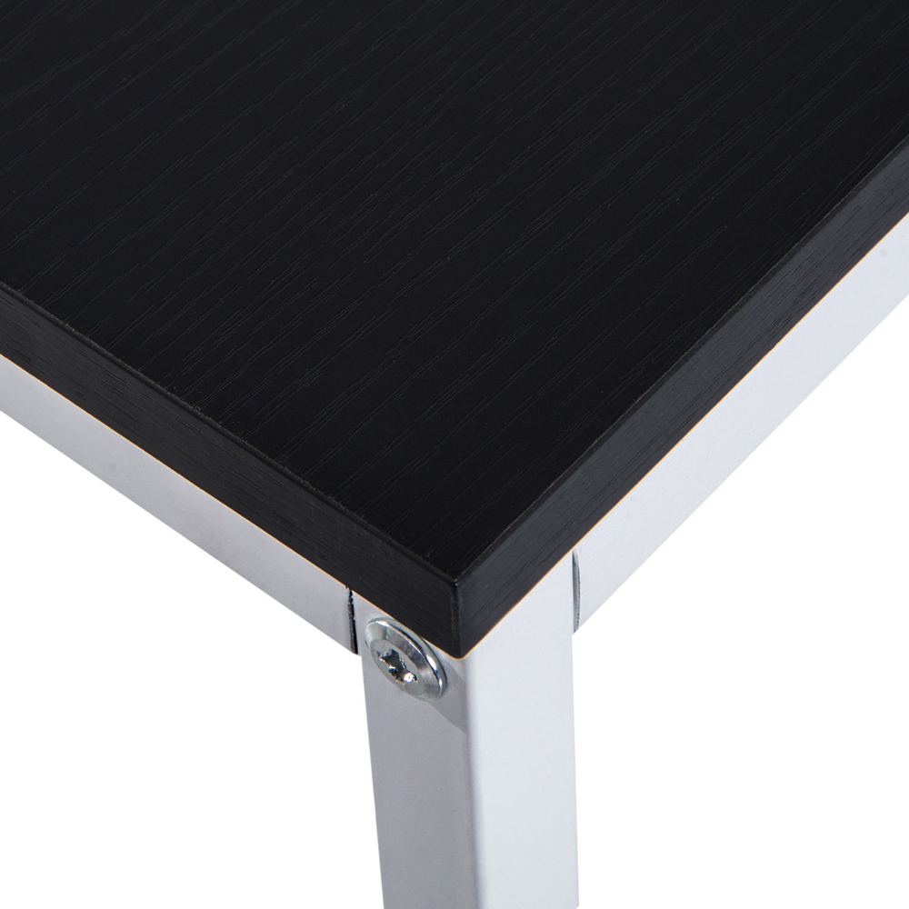 Portland Computer Desk 4 Tier Storage Black and White Image 3