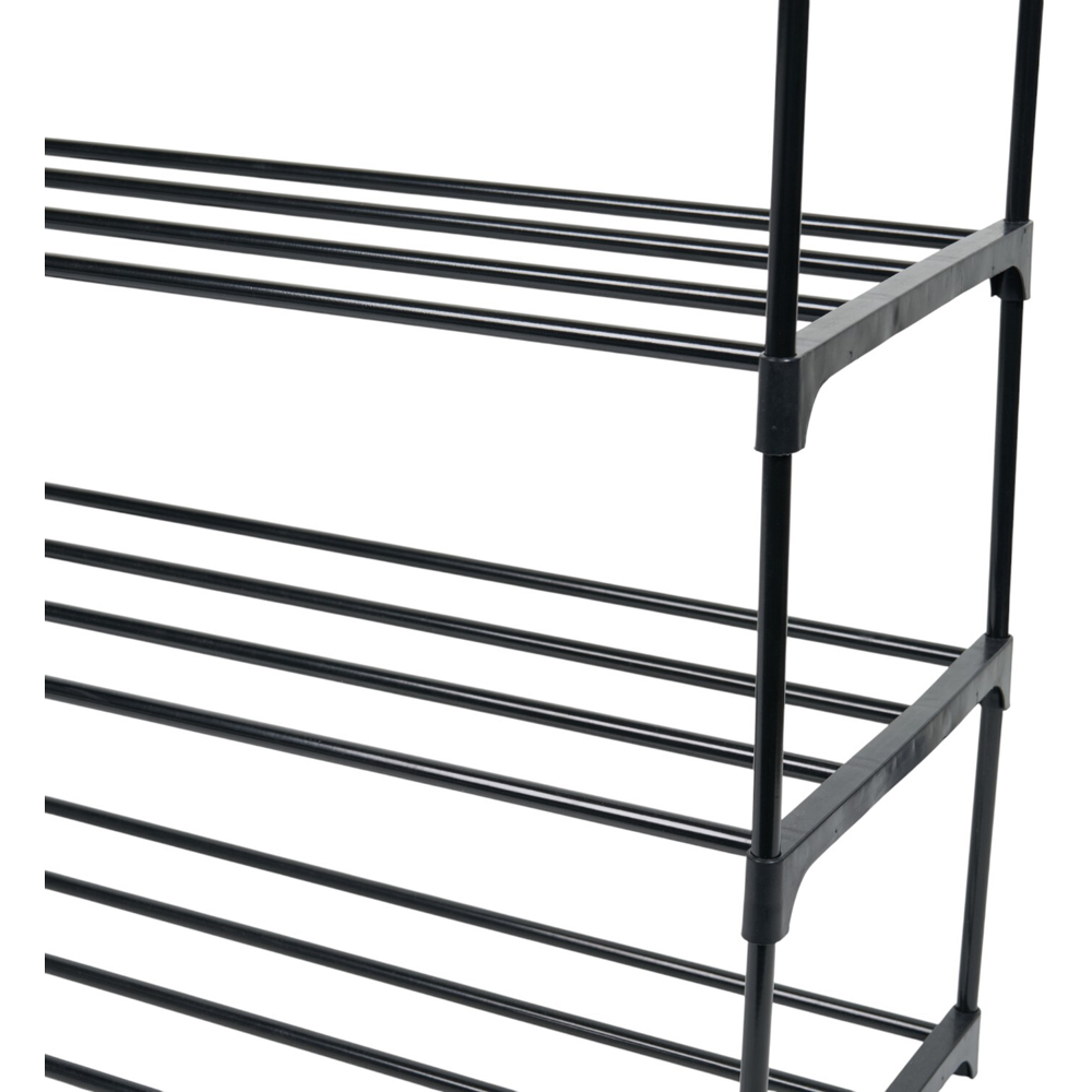 3 Tier Shoe Rack Black Image 6