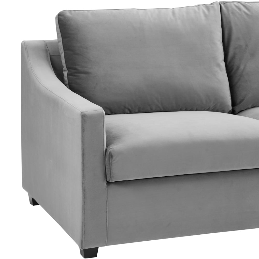 Home Detail Cooper Small Double Sleeper Grey Velvet Pull Out Sofa Bed Image 6