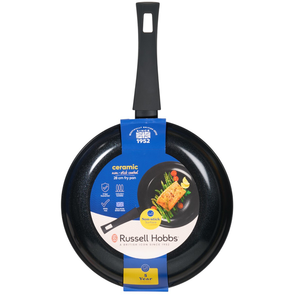 Russell Hobbs Ceramic Non Stick Coated Fry Pan Black 28cm Image 3