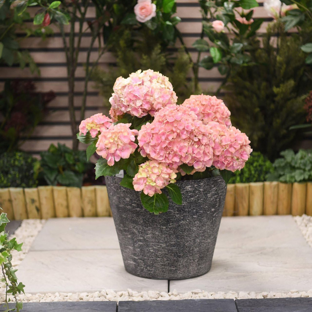 Garden Gear Grey and Lily White Stone Effect Planter 36.5cm 2 Pack Image 3