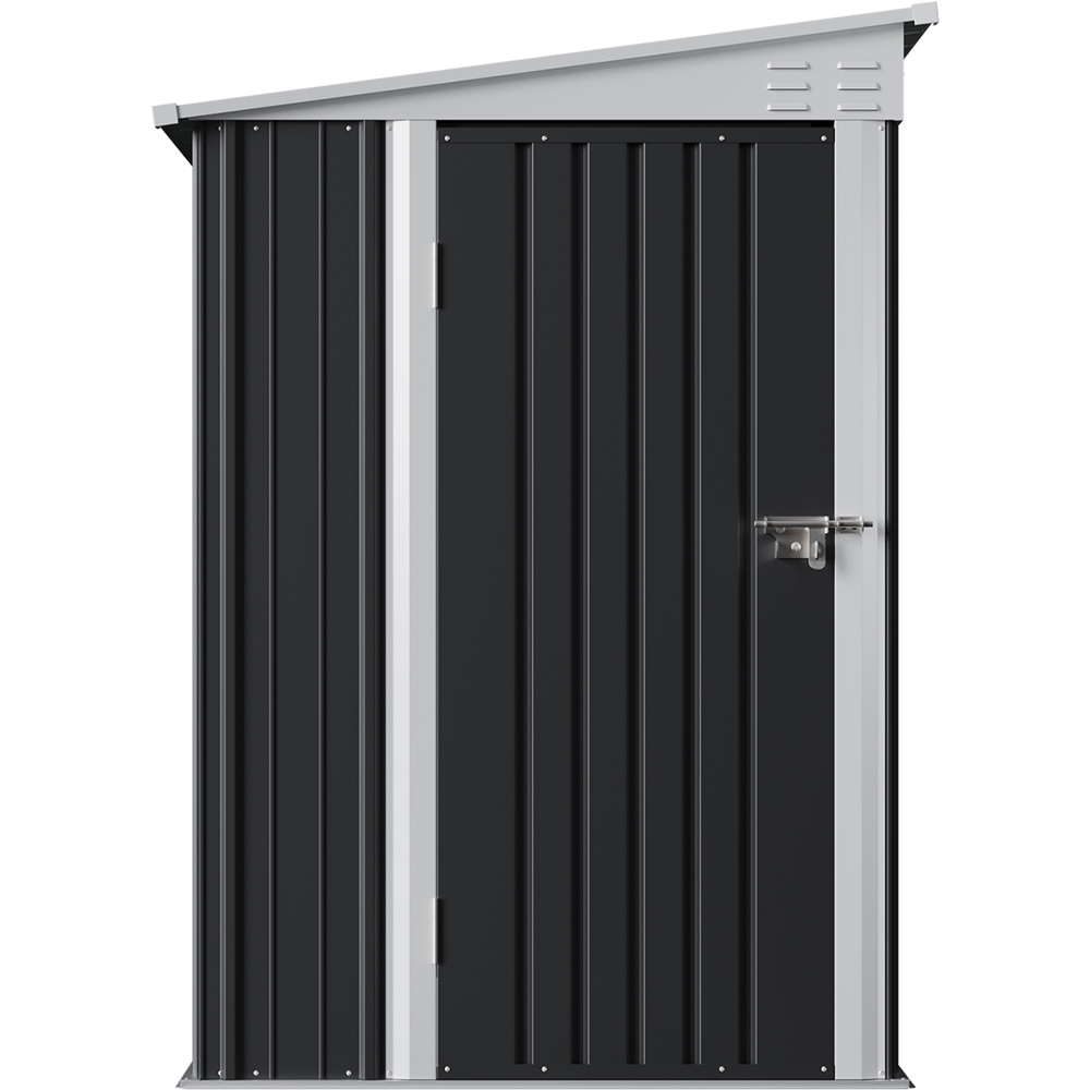 Living and Home 4 x 6ft Metal Lockable Pent Garden Storage Shed Image 1