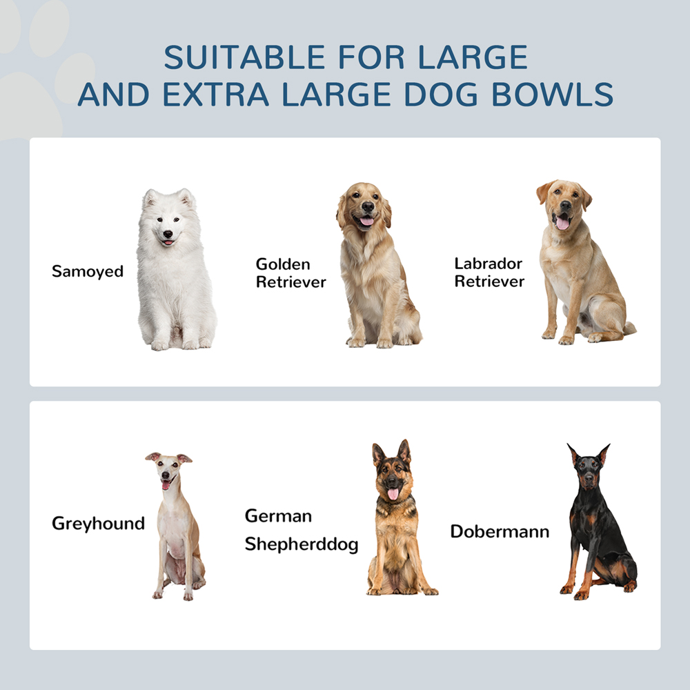 PawHut Semi Auto Dispenser Raised Dog Bowls with Slow Feeder Mat Image 8