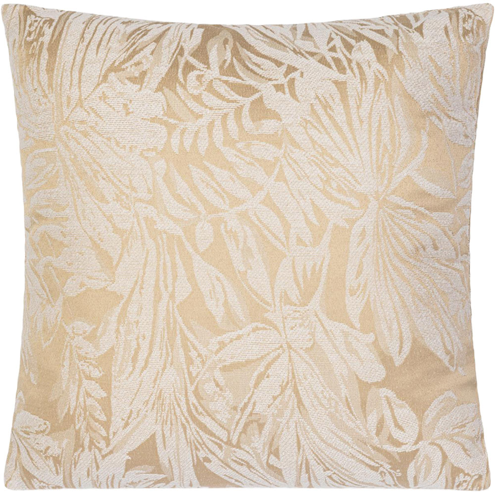 Alan Symonds Cream Chenille Botanic Cushion with Polyester Filled Pad 45 x 45cm 4 Pack Image 1