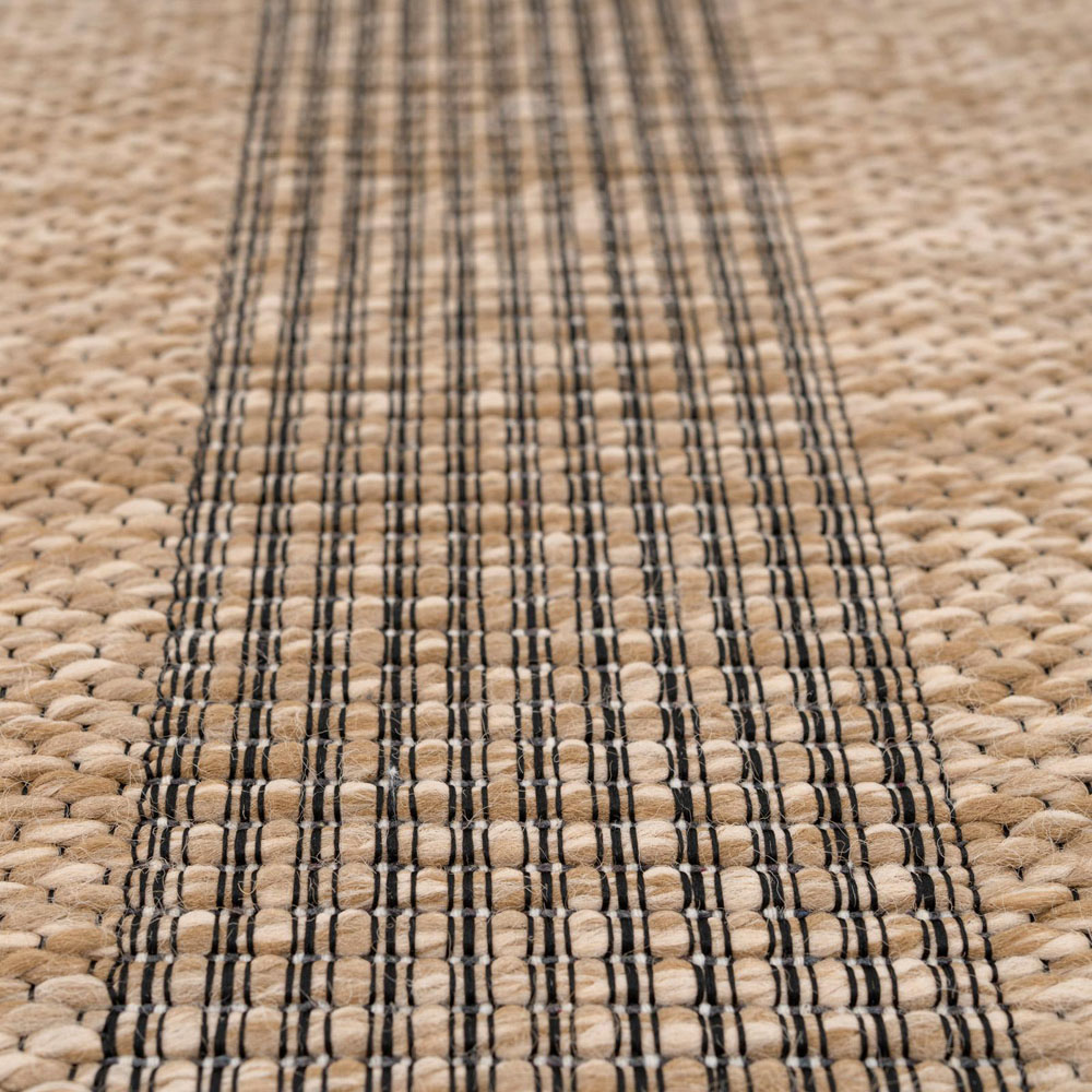 Kukoon Neutral Striped Handmade Rug 60 x 240cm Image 5