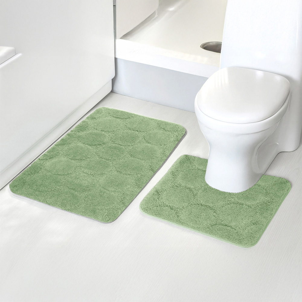 Velosso Cobla Sage Bath Mat Set Image 2