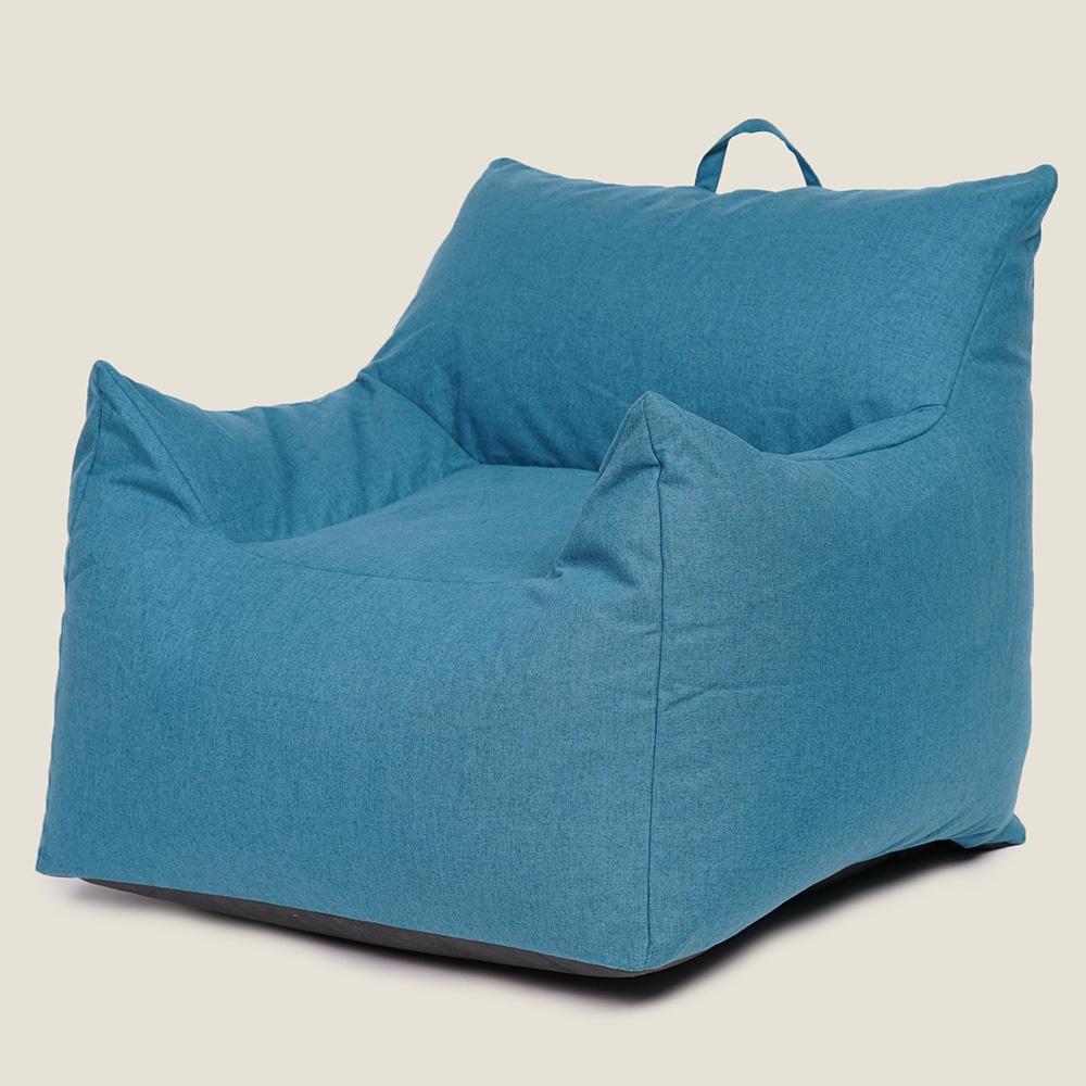 Kaikoo Blue Large Luxury Brushed Polyester Bean Bag Chair Image 2