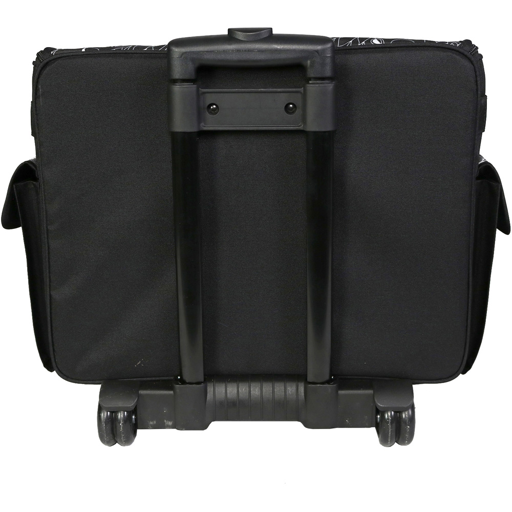 Everything Mary EVM8800-19 Black White Leaf Swirls Sewing Machine Trolley Bag 41.9 x 22.8 x 34.3cm Image 2