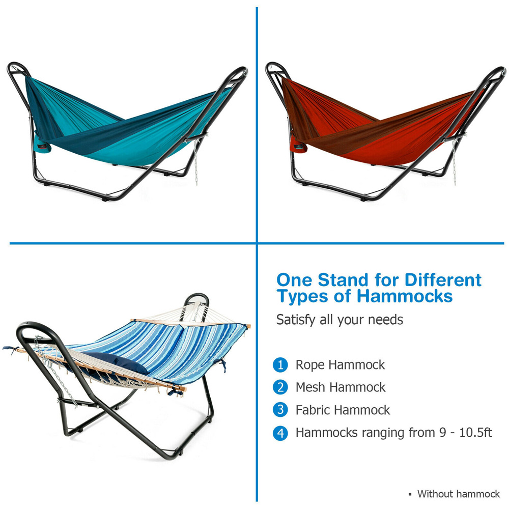 Costway Hammock Swing Lounger Steel Frame Stand Image 6