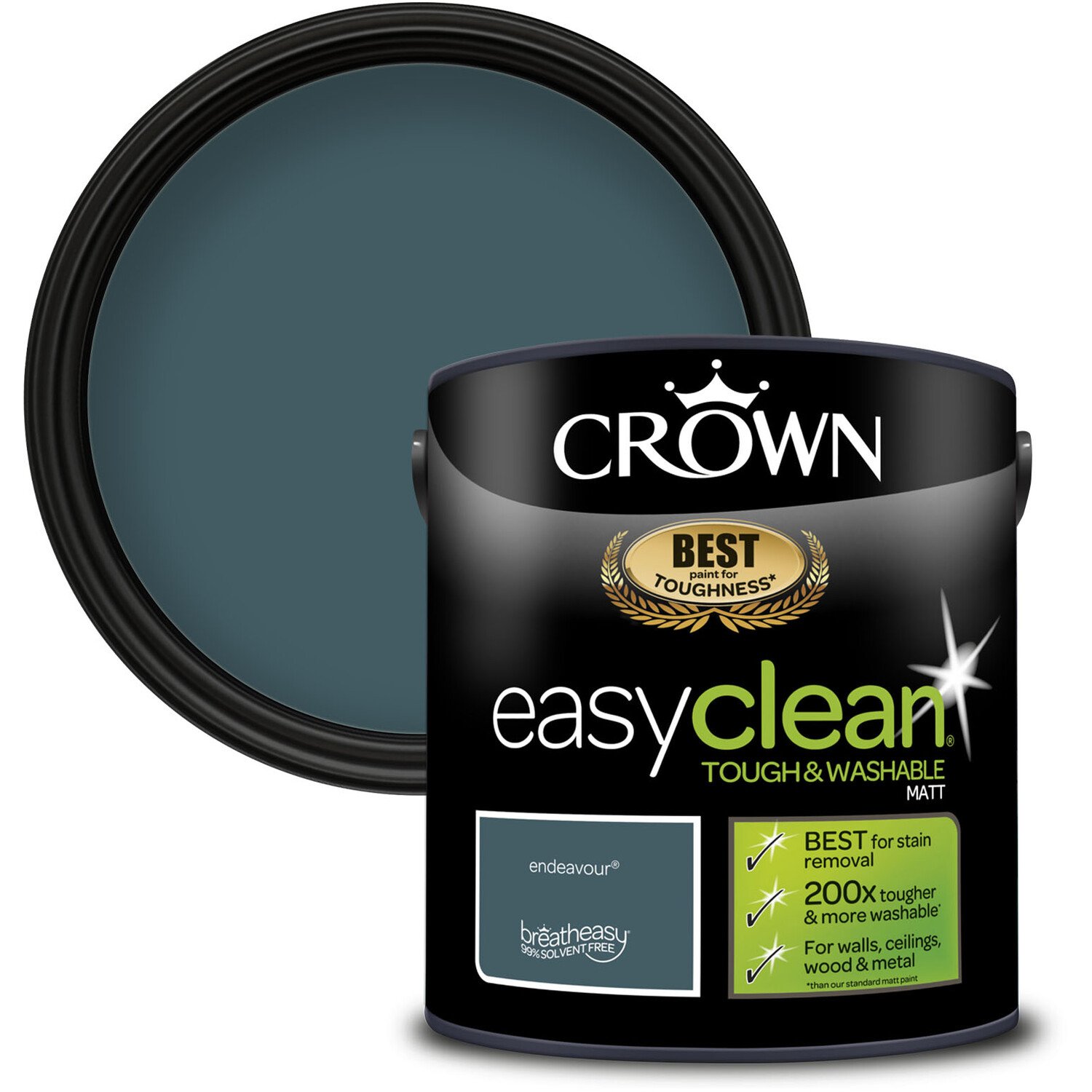 Crown Easyclean Matt Emulsion Paint - Endeavour Image 1