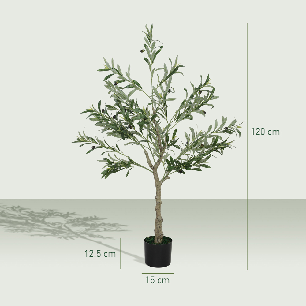 Portland Faux Potted Silk Olive Indoor Artificial Tree 120cm Image 9