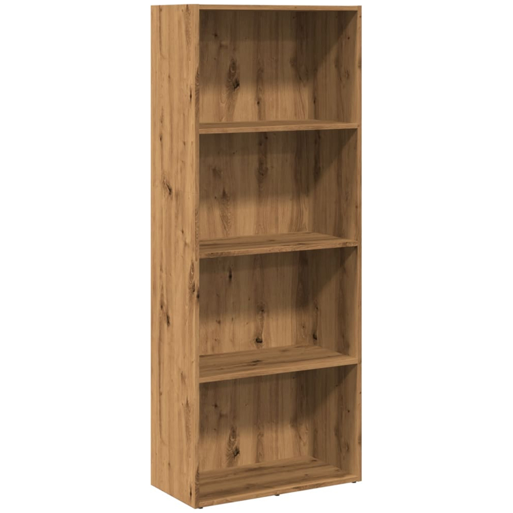 vidaXL 4 Shelf Artisian Oak Bookcase Image 2