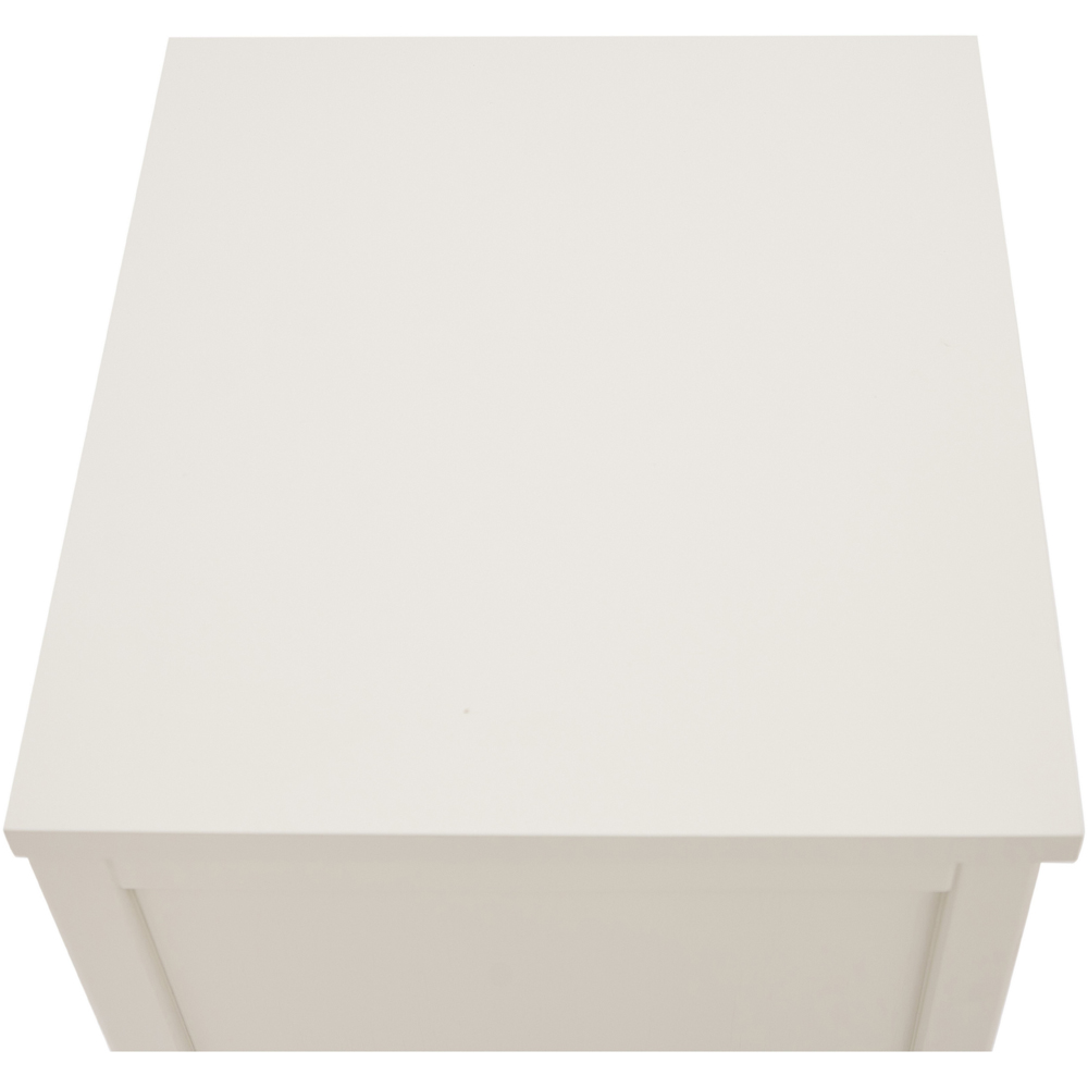Monti Single Door Single Drawer White Bedside Table Image 7