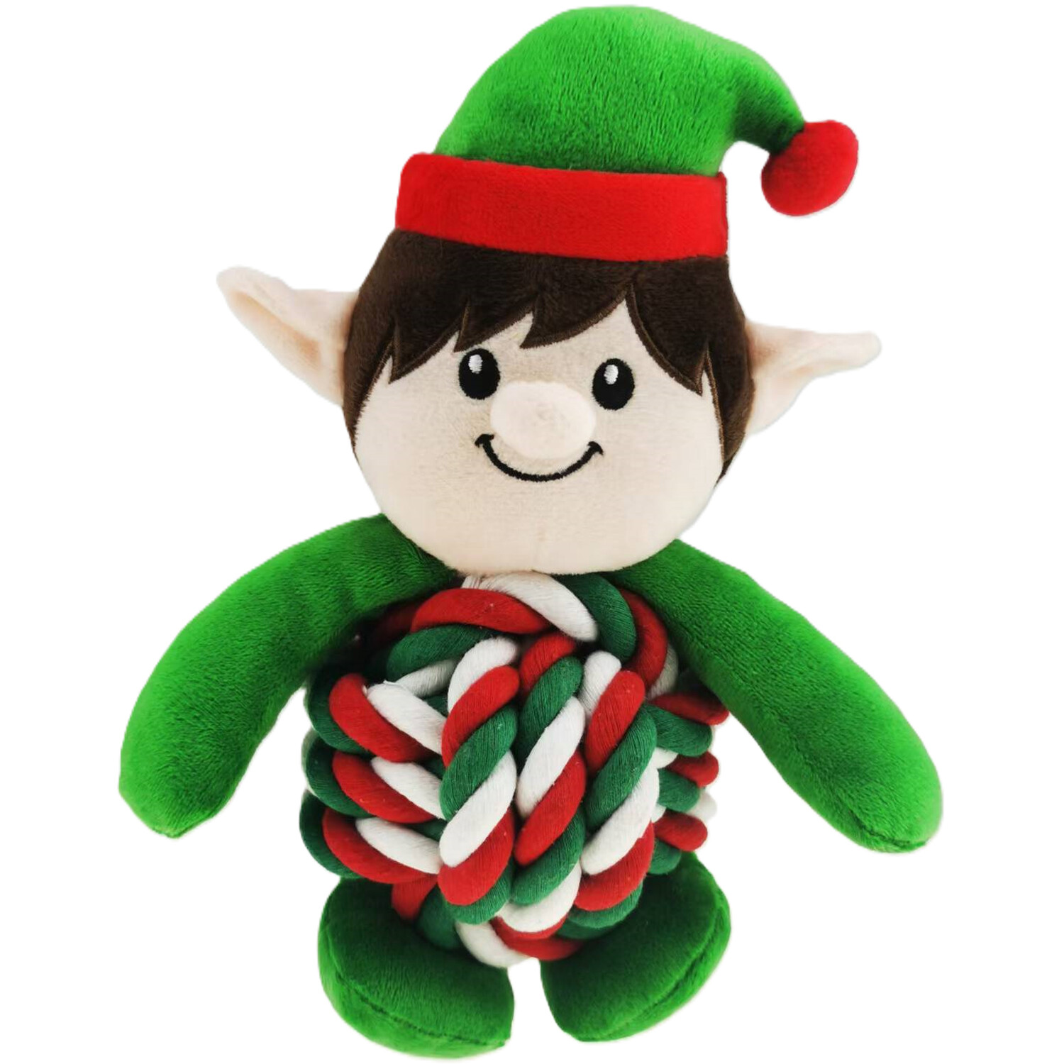 Festive Tangled Tummy Rope Dog Toy Image 4