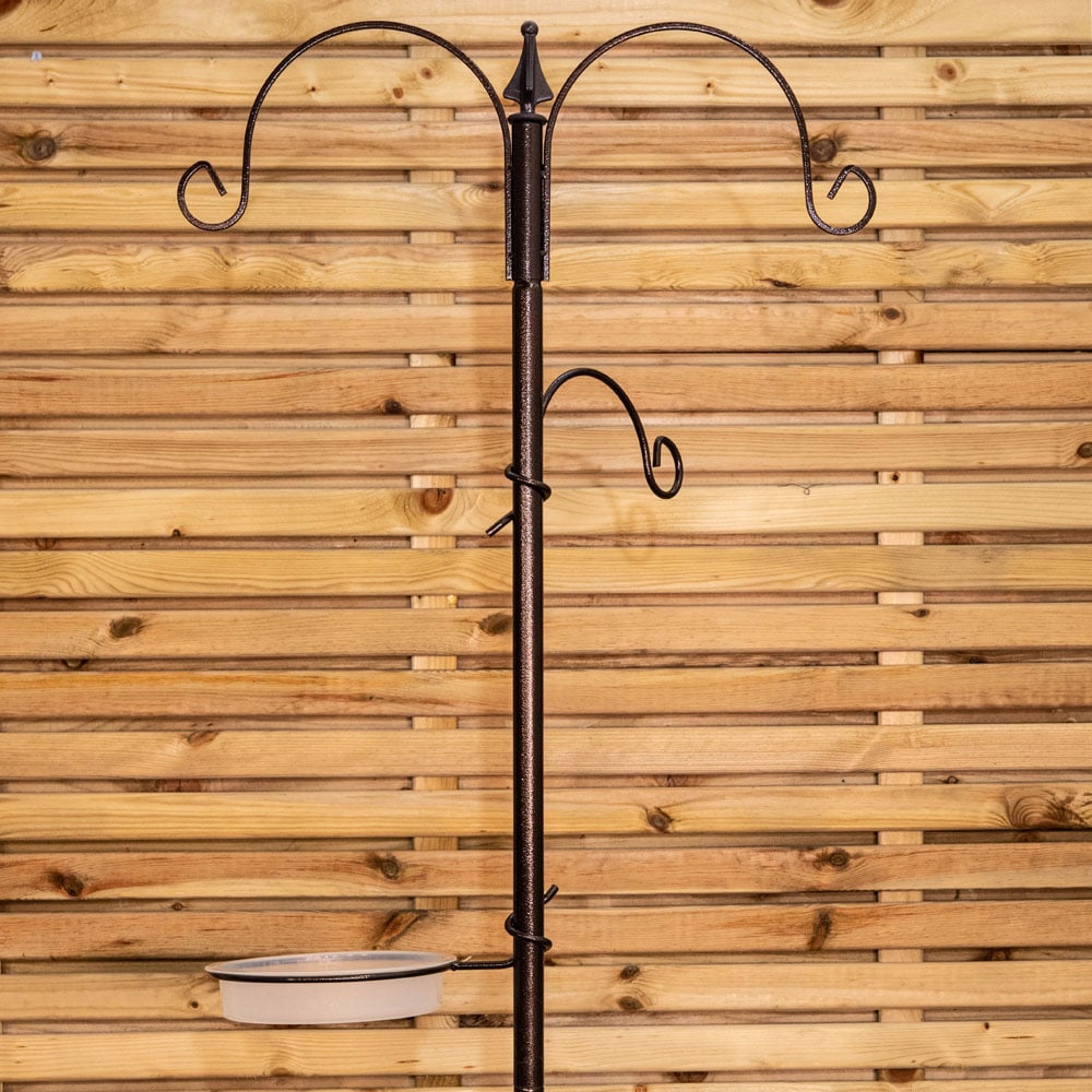 Samuel Alexander Hammertone Metal Wild Bird Feeding Station Image 4