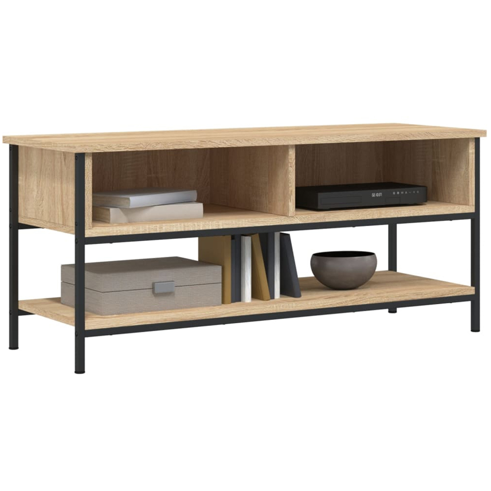 vidaXL 3 Shelf Sonoma Oak TV Cabinet Image 3