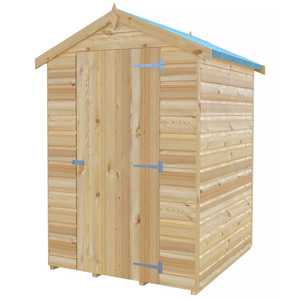 Shire GB Shetland 4 x 4ft Shiplap Apex Garden Shed Image 3