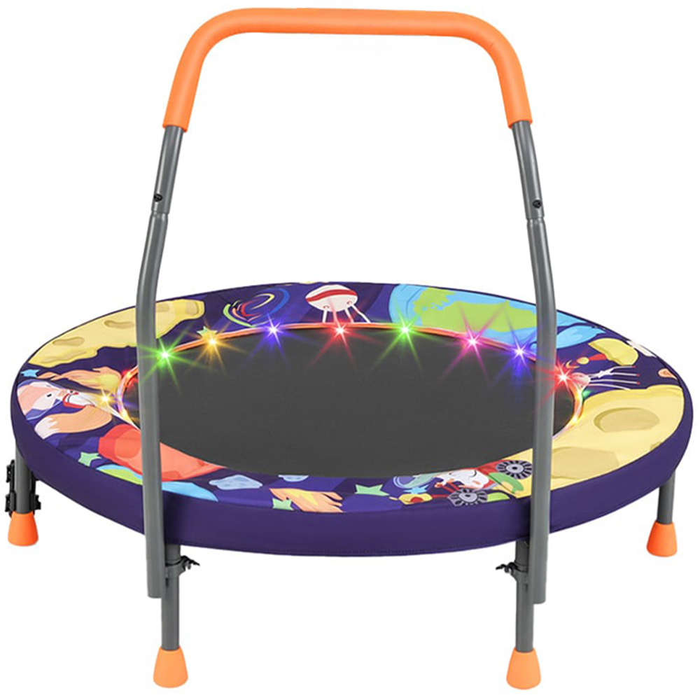 Costway Purple Kids Folding Mini Trampoline Image 1