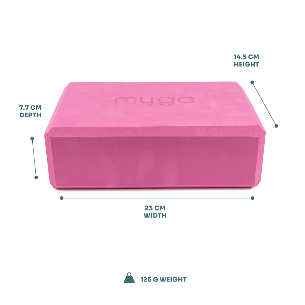 Myga Dusty Pink Yoga Block Pair with Strap Image 3
