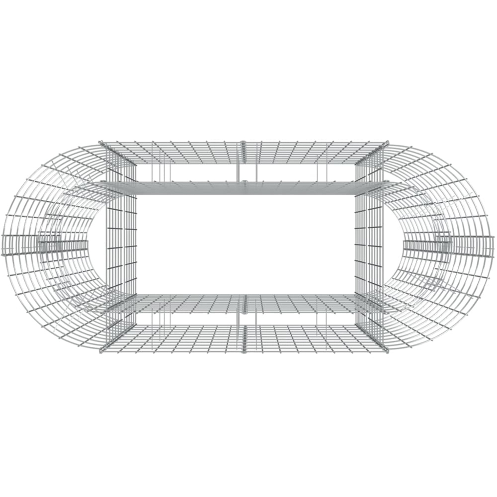 vidaXL Silver Galvanised Iron Gabion Raised Bed 120 x 50 x 100cm Image 5