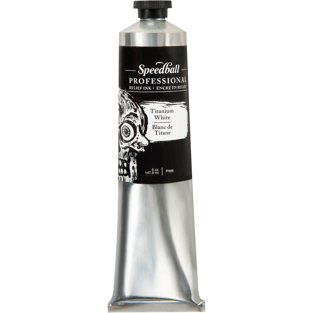 Speedball Titanium White Professional Relief Ink 148ml Image