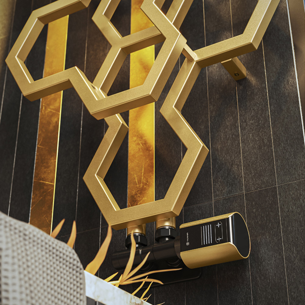 Terma Hex 1708 BTU Brass Radiator 1700 x 573mm Image 6