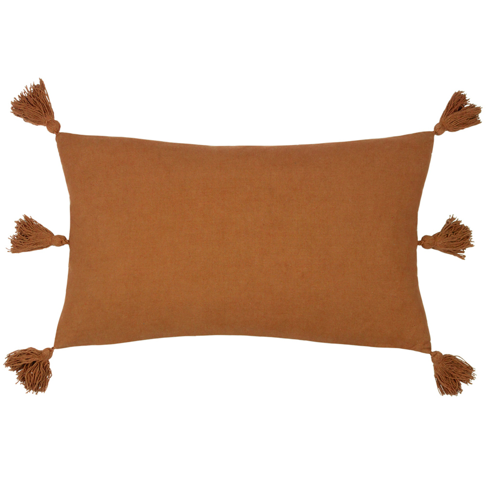 Yard Folis Pecan Embroidered Cushion Image 3