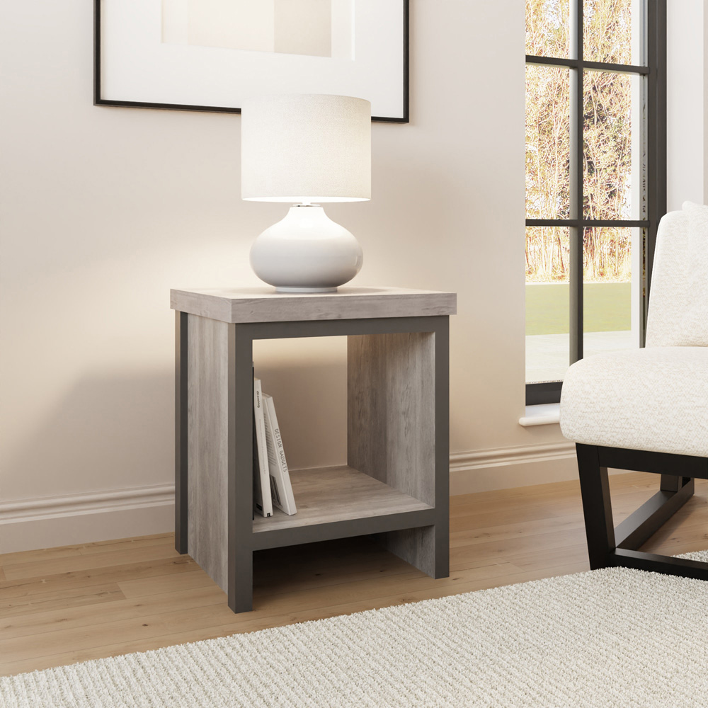 GFW Boston Grey Simple Lamp Table Image 7