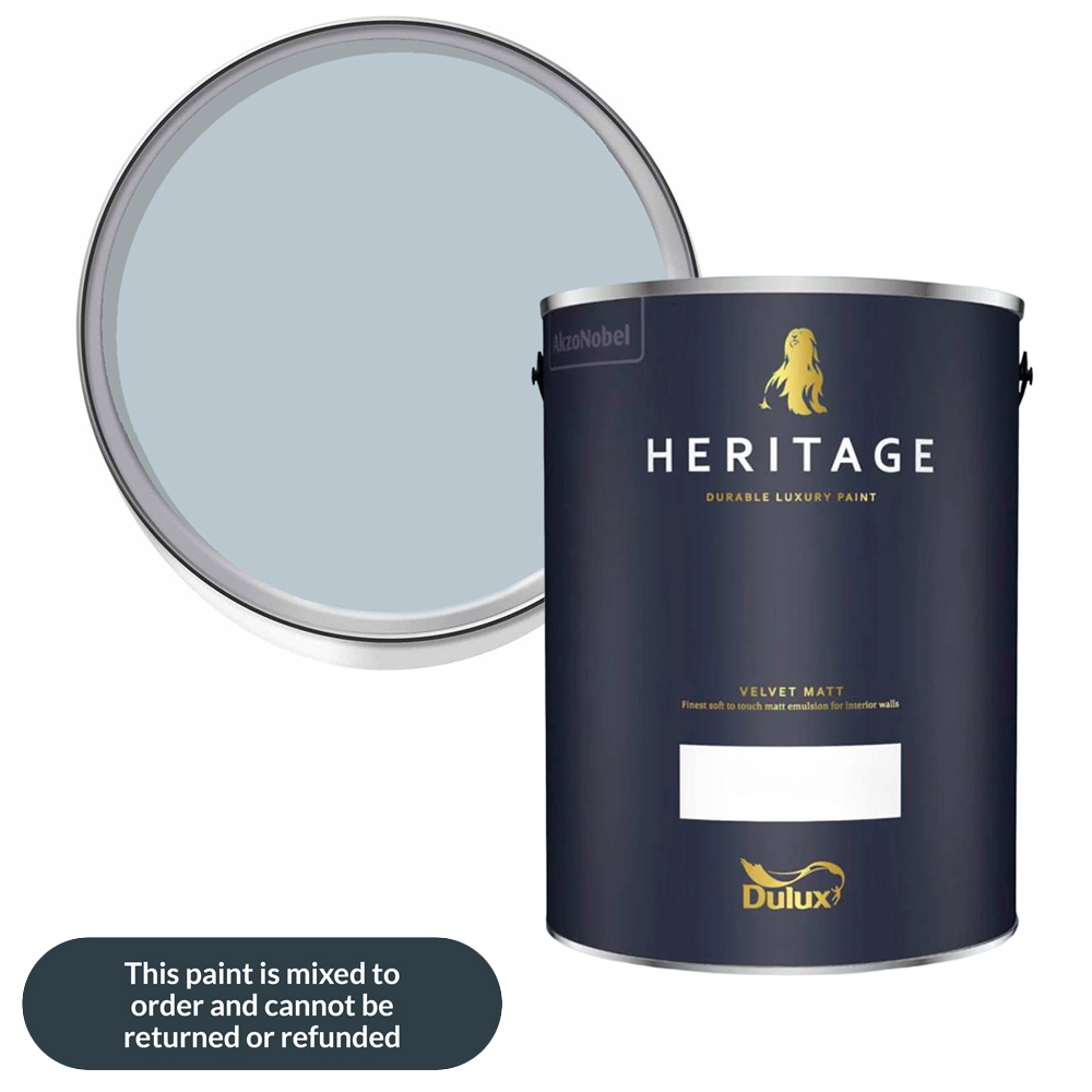 Dulux Heritage Walls and Ceilings Country Sky Velvet Matt Emulsion Paint 5L Image 1