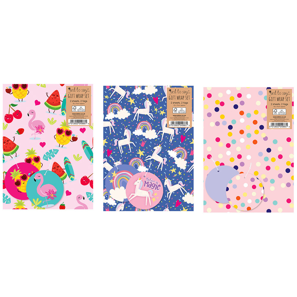 Just To Say Girls Gift Wrap Set Image