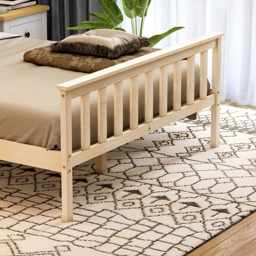 Vida Designs Milan Double Pine High Foot Wooden Bed Frame Image 4