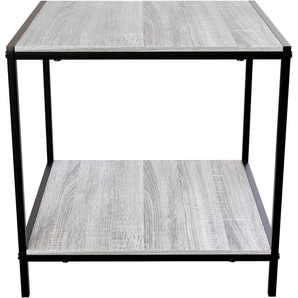 Vida Designs Brooklyn Grey Metal Frame End Table Image 6