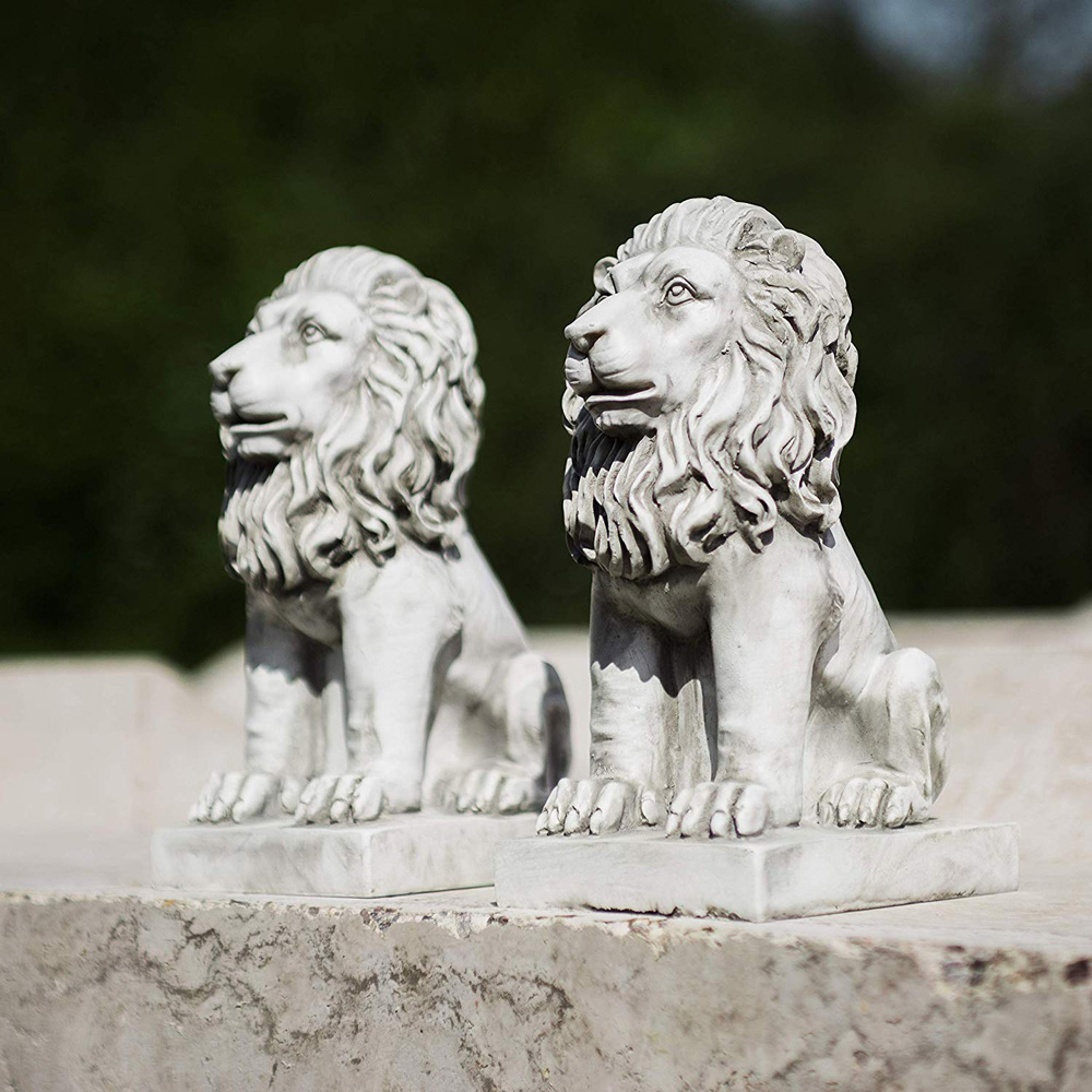 Marco Paul Lion Garden Ornaments 2 Pack Image 2