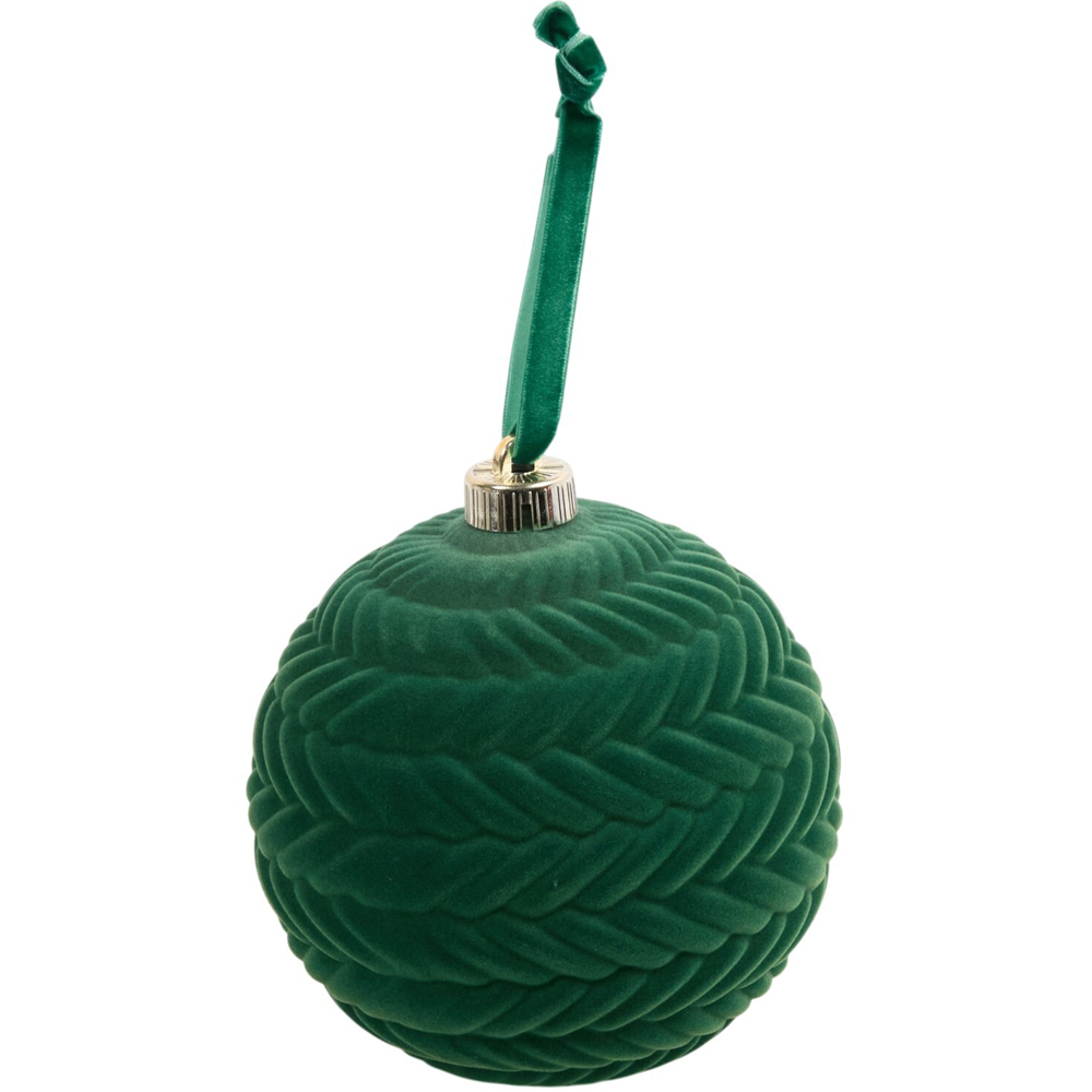 Pack of 4 Decorative Flocked Baubles Image 8