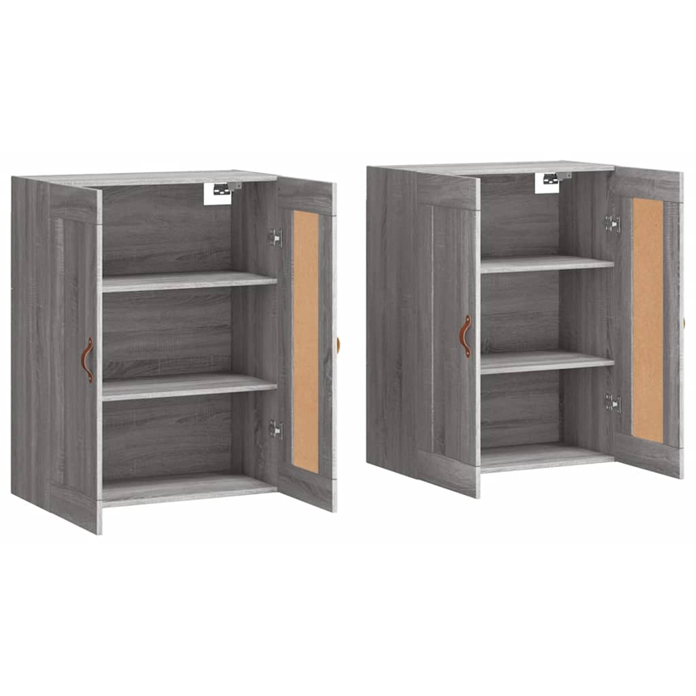 vidaXL 2 Door Grey Sonoma Wall Mounted Cabinet Set of 2 Image 4