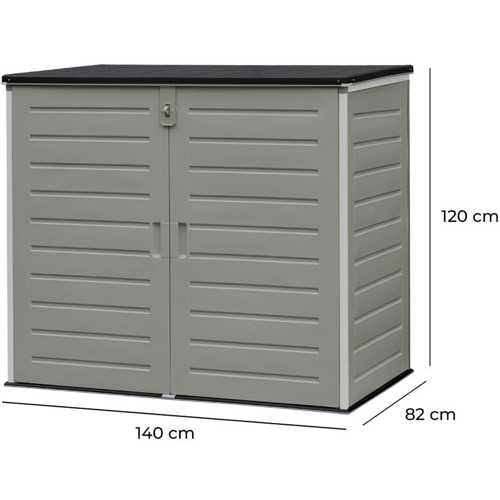 Jack Stonehouse 1170L Grey Plastic Weather-Resistant Garden Storage Cabinet Box Image 6